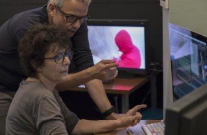 Séance de trucage-habillage. Formation Avid Perfectionnement Pro, avec Louis Goldschmidt (formateur) et Josiane Zardoya, chef monteuse. Juin 2018.