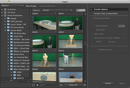 Adobe Prelude permet d'importer et préparer des rushes