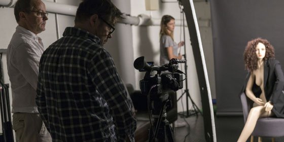 Exercice d'éclairage en studio.