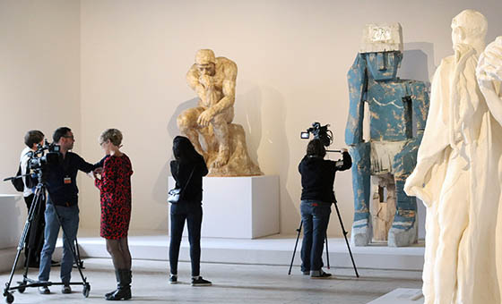 Tournage sur exposition Rodin au Grand Palais, 2017.