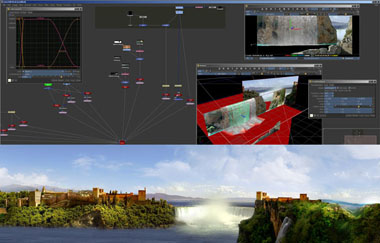 Nuke, logiciel de compositing, avec une interface Nodale