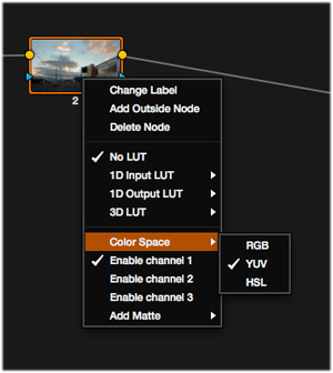 Node channel davinci resolve