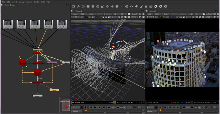 ...le nouveau module de track 3D de Nuke 8 avec son mode still pour la reconstruction de géometrie à partir de photos