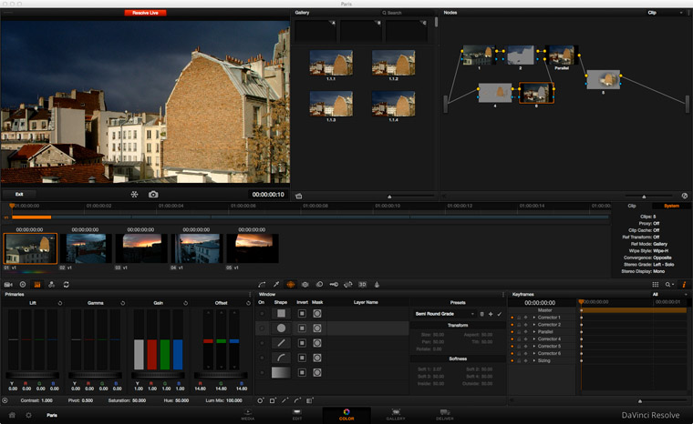 Mode RESOLVE Live actif.