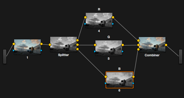 Splitter combiner Davinci Resolve