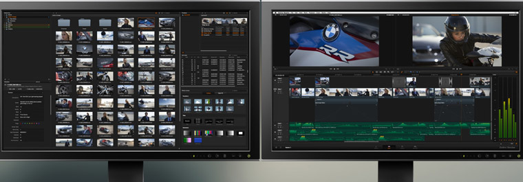 Resolve 11 : une ergonomie inspirée de Final Cut Pro X, mais avec double fenêtre source/sortie, et des pistes...