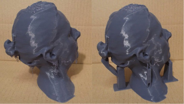 Impression 3D sans supports, le filament se dépose dans le vide - Supports réalisés avec Blender facilement détachable pour la finition