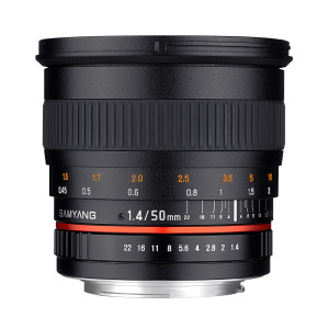 Le 50mm Samyang, disponible en version VSLR, à diaph non cranté