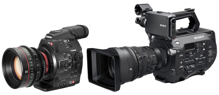 La Canon C300 est plébiscitée dans le monde documentaire, bénéficiant d’une ergonomie pro, d’un bon codec 422, d’une image de haut niveau et d’une large gamme d’optiques à bas cout. La Sony FS7 propose une ergonomie vidéo bien adaptée au doc/reportage, avec son grip et son zoom télécommandé, mais aussi une monture interchangeable, le tournage à haute cadence, le 4K, une modularité et un tarif très concurrentiel.