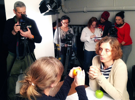 Tournage avec caméras stagiaires d'une formation prise de vues, juin 2016.