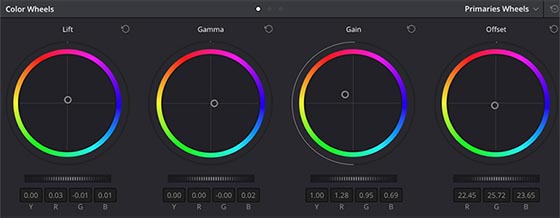 Color wheel davinci resolve