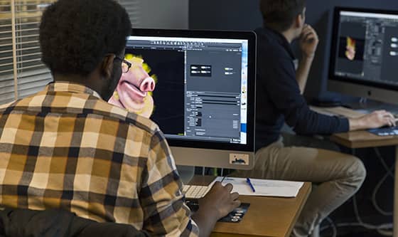 formation Houdini avec iMac 5K et une palette graphique A4.