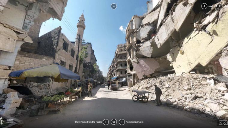 L'ONG Amnesty International propose de vivre en immersion VR les conditions de vie des populations civiles en Syrie, en pleine guerre.