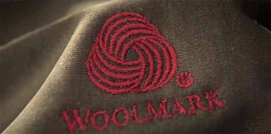 Logo woolmark fait avec cinema 4D