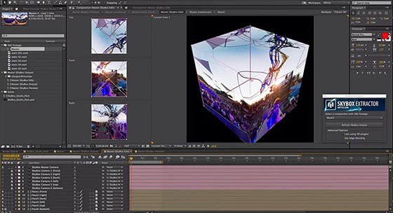 Postproduction VR dans After Effects, avec le plug Skybox