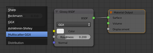 Blender 2.78 nouvel option pour les shader Glossy et Glass