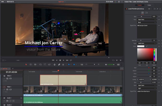 free davinci resolve fusion titles