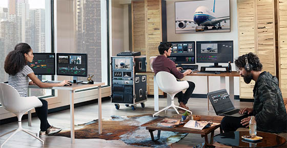 DaVinci Resolve Studio propose des fonctionnalités de travail collaboratif.